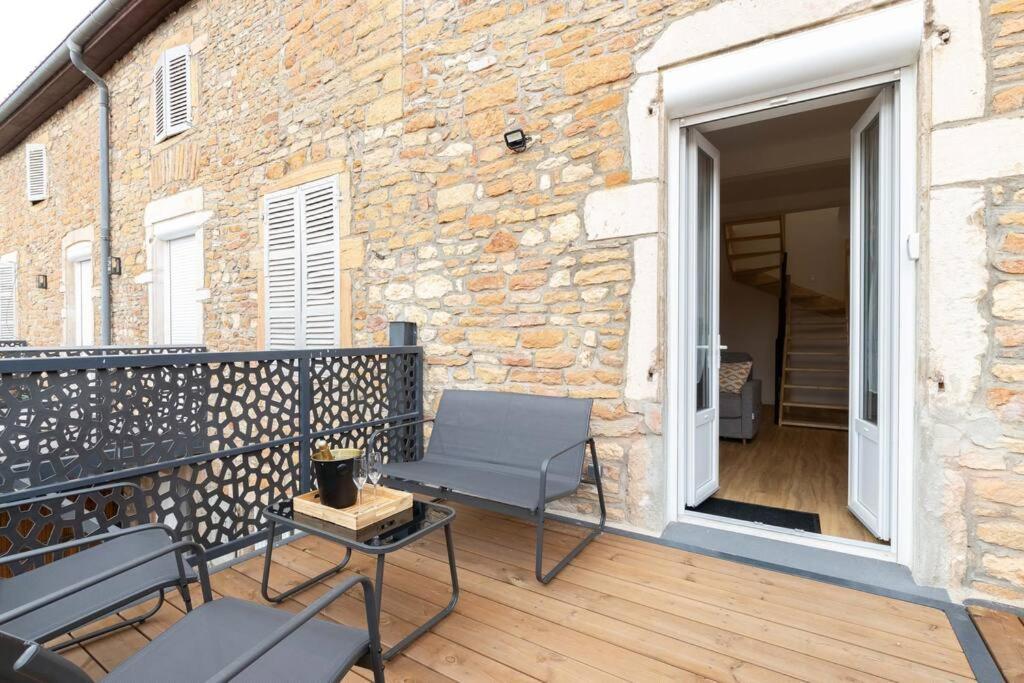 Ferienwohnung Cabana & L'Escapade Sud Maconnaise - Terrasse & Parking Exterior foto
